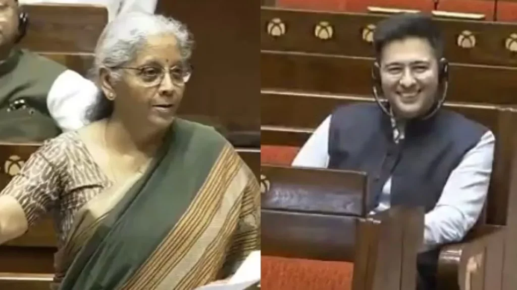 Nirmala Sitharaman ने राघव चड्ढा की संसद में की तारीफ, AAP सांसद की प्रतिक्रिया से गूंज उठा सदन