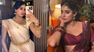 Janhvi Kapoor :का साउथ इंडियन लुक गाइड।