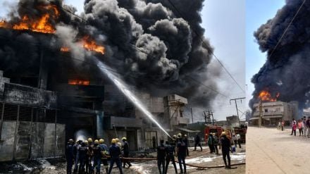 Gujraat:बनासकांठा में एक पटाखा फैक्ट्री और गोदाम में लगी आग, कम से कम 21 की मौत