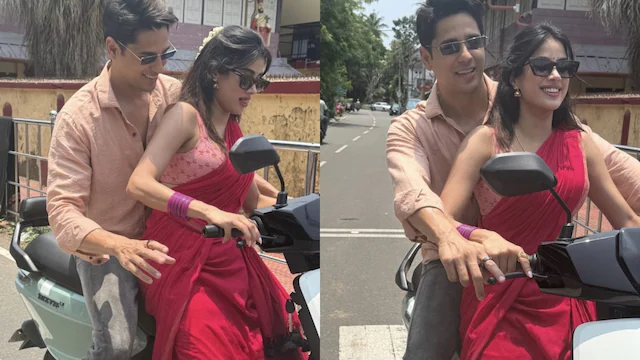 Janhvi Kapoor :ने सिद्धार्थ को स्कूटी पर घुमाया, देखें तस्वीरें।