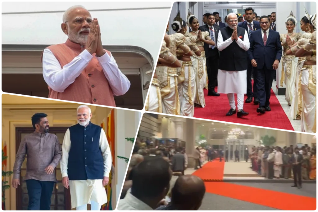 प्रधानमंत्री मोदी का श्रीलंका दौरा: कोलंबो में हुआ भव्य स्वागत