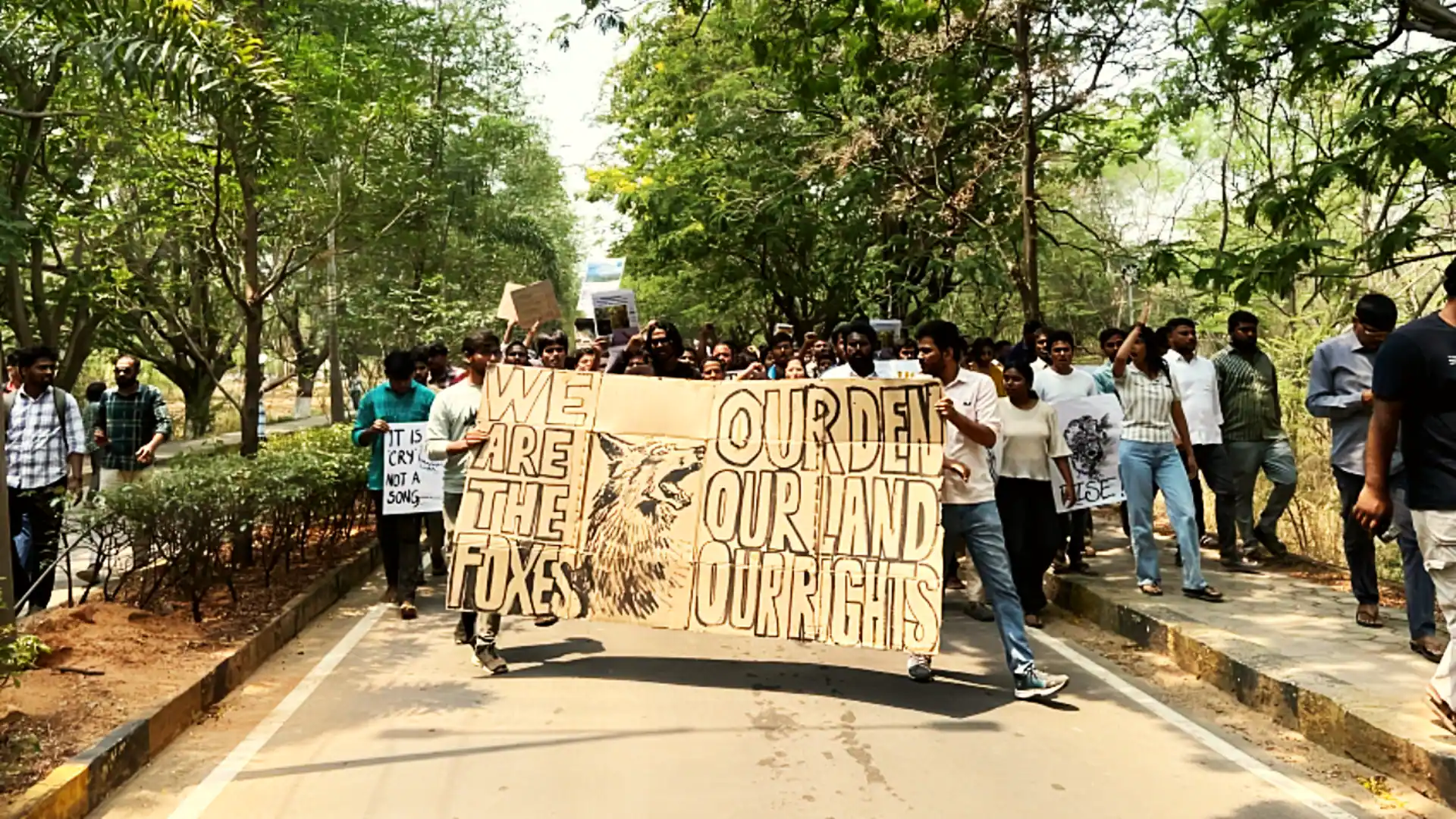 हैदराबाद पेड़ कटाई पर रोक.