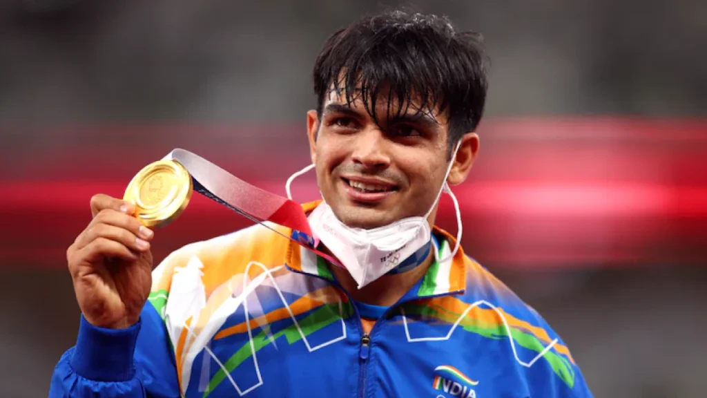 Neeraj Chopra :ने जीता गोल्ड, तिरंगा लहराया गर्व से.