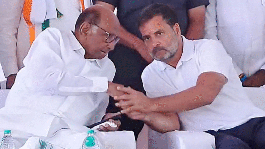 BJP के पूर्व सहयोगी के साथ एक ही मंच पर दिखेंगे राहुल गांधी और शरद पवार