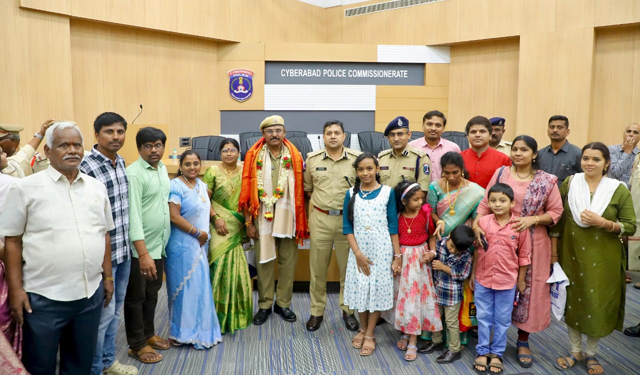 साइबराबाद पुलिस ने सेवानिवृत्त अधिकारियों को किया सम्मानित