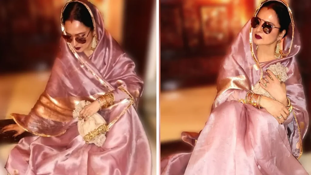 Rekha in Onion Pink Saree: सदाबहार सुंदरता की मिसाल