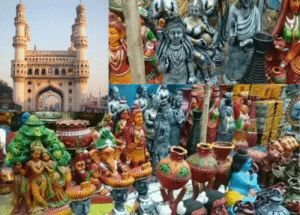 Hyderabad : इस बाजार में मिलते हैं मोम से बने भगवान