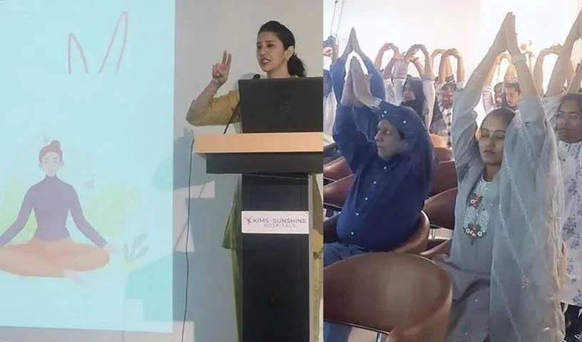 Health : स्वास्थ्य कर्मियों के लिए योग सत्र के साथ मनाया आत्म-देखभाल दिवस