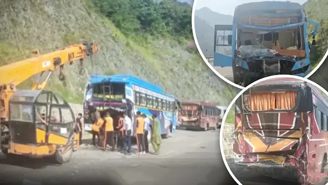 J&K : अमरनाथ यात्रा के काफिले में कई बसों की टक्कर