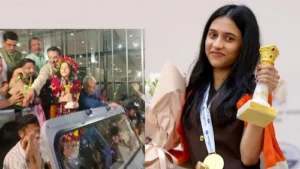Divya Deshmukh : चेस वर्ल्ड कप विजेता दिव्या  का नागपुर में भव्य स्वागत