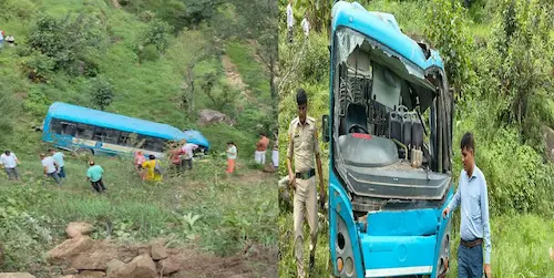 Himachal Pradesh : हिमाचल प्रदेश के मंडी में दर्दनाक बस हादसा
