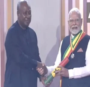 PM मोदी को घाना का सर्वोच्च सम्मान मिला, दोनों देशों में 4 समझौते हुए