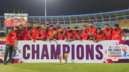 T20 : बांग्लादेश ने श्रीलंका को 8 विकेट से तीसरा टी-20 हराया