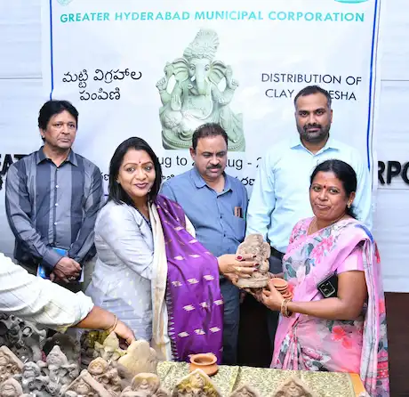 GHMC : जीएचएमसी ने की पर्यावरण अनुकूल तरीके से गणेश चतुर्थी मनाने की पहल