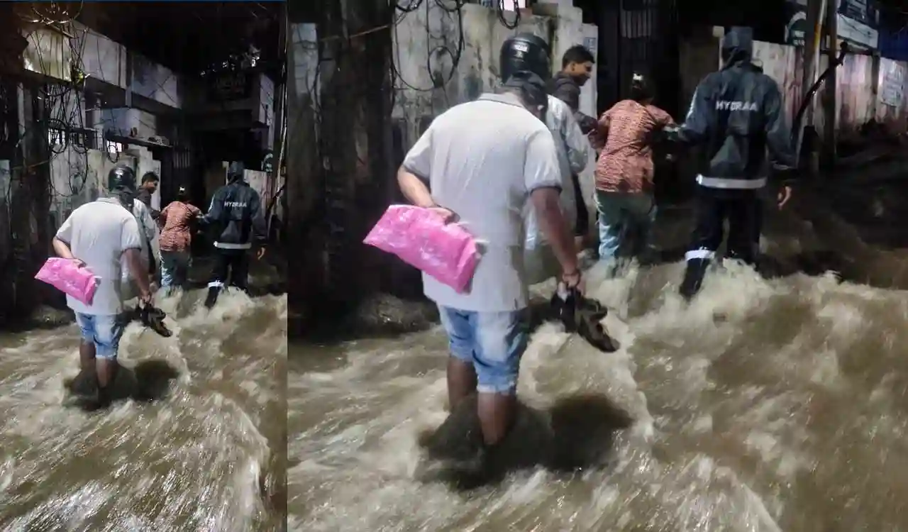 भारी बारिश से सड़कें जलमग्न, यात्री घंटों फंसे