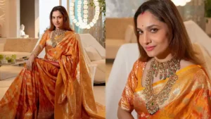 Raksha Bandhan Looks: रक्षाबंधन पर पहनें खूबसूरत ऑर्गेंजा साड़ियां, लगेंगी कमाल