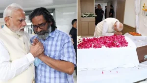 PM मोदी ने हेमंत को गले लगाकर बंधाया ढांढस