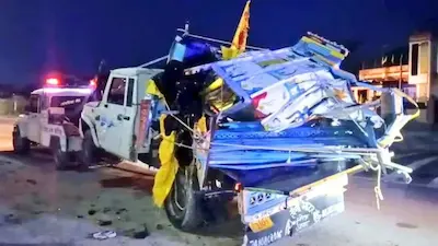 Rajasthan : पिकअप और ट्रक की भीषण भिंडत, 11 श्रद्धालुओं की मौत