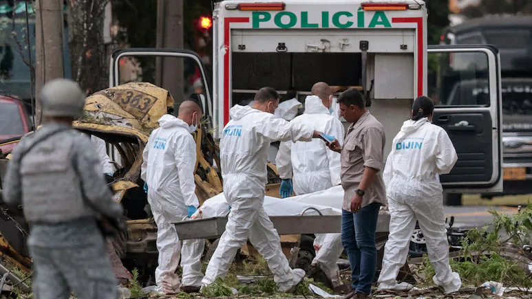 Colombia में गुरिल्ला हमले: 17 पुलिसकर्मियों की मौत