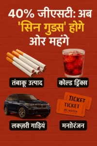Hindi News: 40% जीएसटी; आज से ‘सिन गुड्स’ होंगे और महंगे