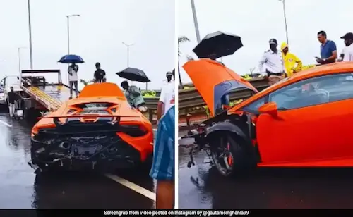 Latest News : मुंबई में करोड़ों की लैम्बोर्गिनी हादसे का शिकार