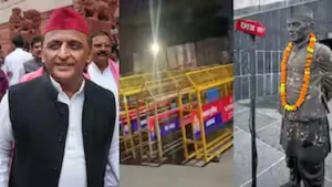अखिलेश की एंट्री रोकने को JPNIC में किले जैसी सुरक्षा