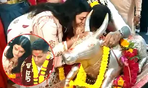सूर्यकुमार जोड़ी ने महाकालेश्वर मंदिर में की भव्य पूजा