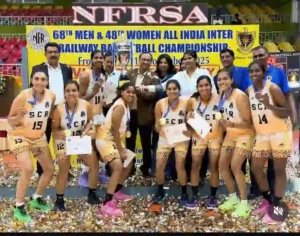 दक्षिण मध्य रेलवे की महिला टीम ने स्वर्ण पदक जीता