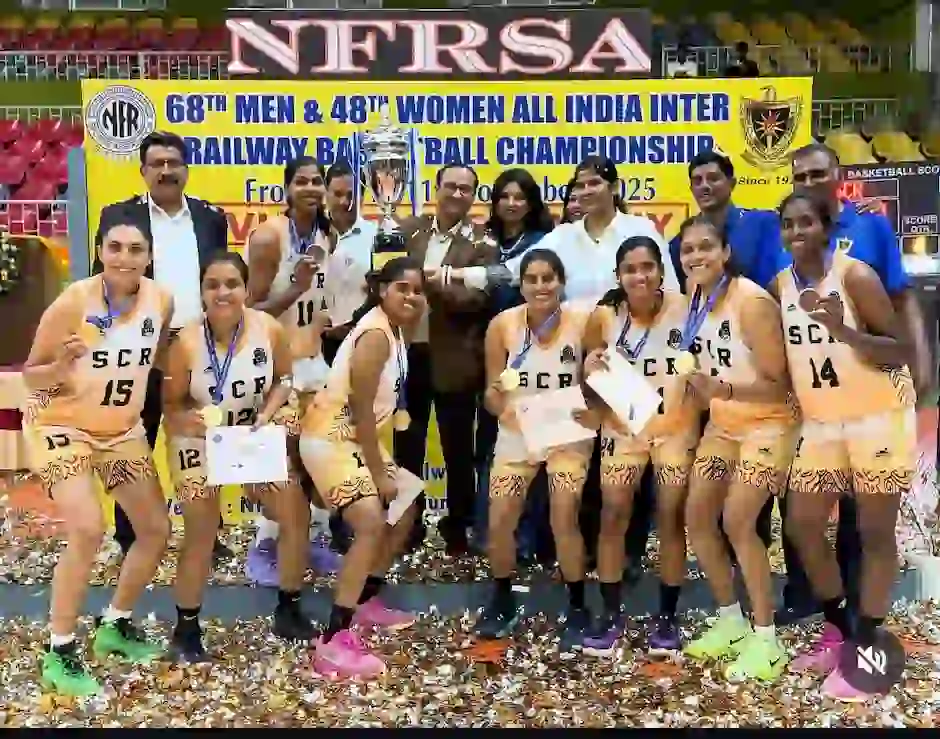 News Hindi : दक्षिण मध्य रेलवे की महिला टीम ने स्वर्ण पदक जीता