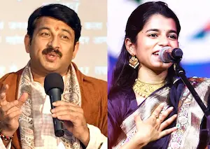 नीतीश के शपथ समारोह में मनोज तिवारी व मैथिली ठाकुर की प्रस्तुति