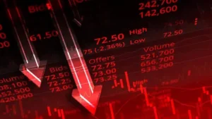 सेंसेक्स में 350 अंकों की गिरावट