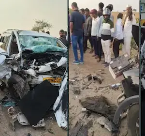 Nasik- महाराष्ट्र के नासिक में स्कॉर्पियो की अर्टिगा से टक्कर, चार की मौत, छह घायल