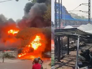 Kerala- त्रिशूर रेलवे स्टेशन पार्किंग में भीषण आग, 200 से ज्यादा दोपहिया वाहन खाक