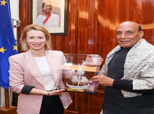 National-रक्षा सहयोग पर जोर, राजनाथ सिंह और काजा कालास के बीच व्यापक चर्चा