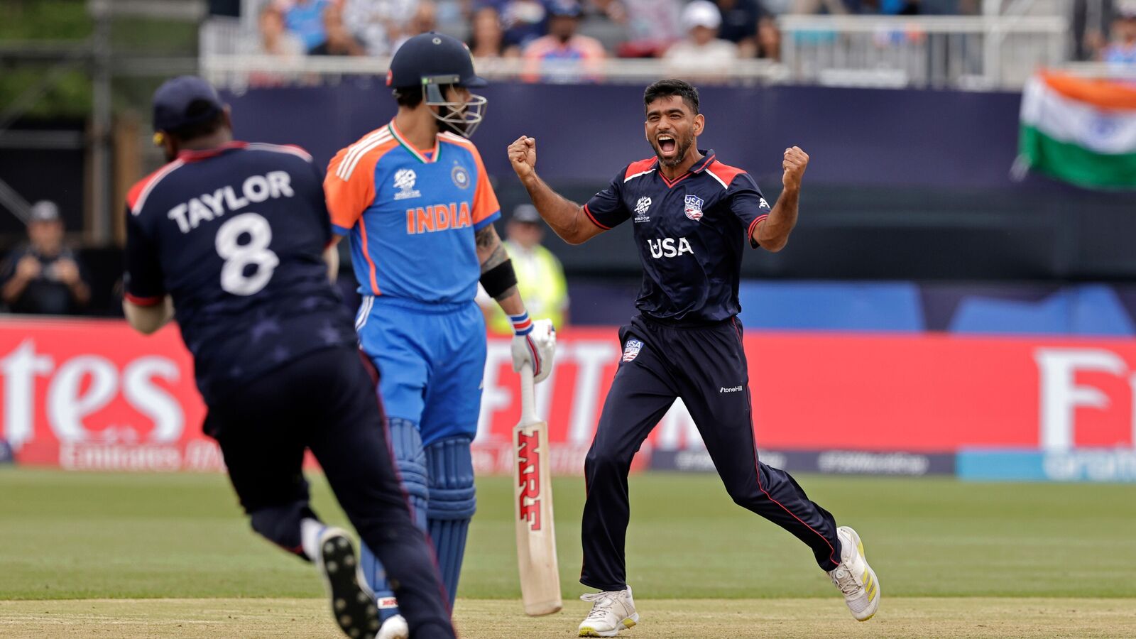 IND vs USA  टॉप ऑर्डर फेल, सूर्या ने संभाला भारत
