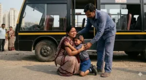 6 घंटे तक बस में बंद रहा मासूम