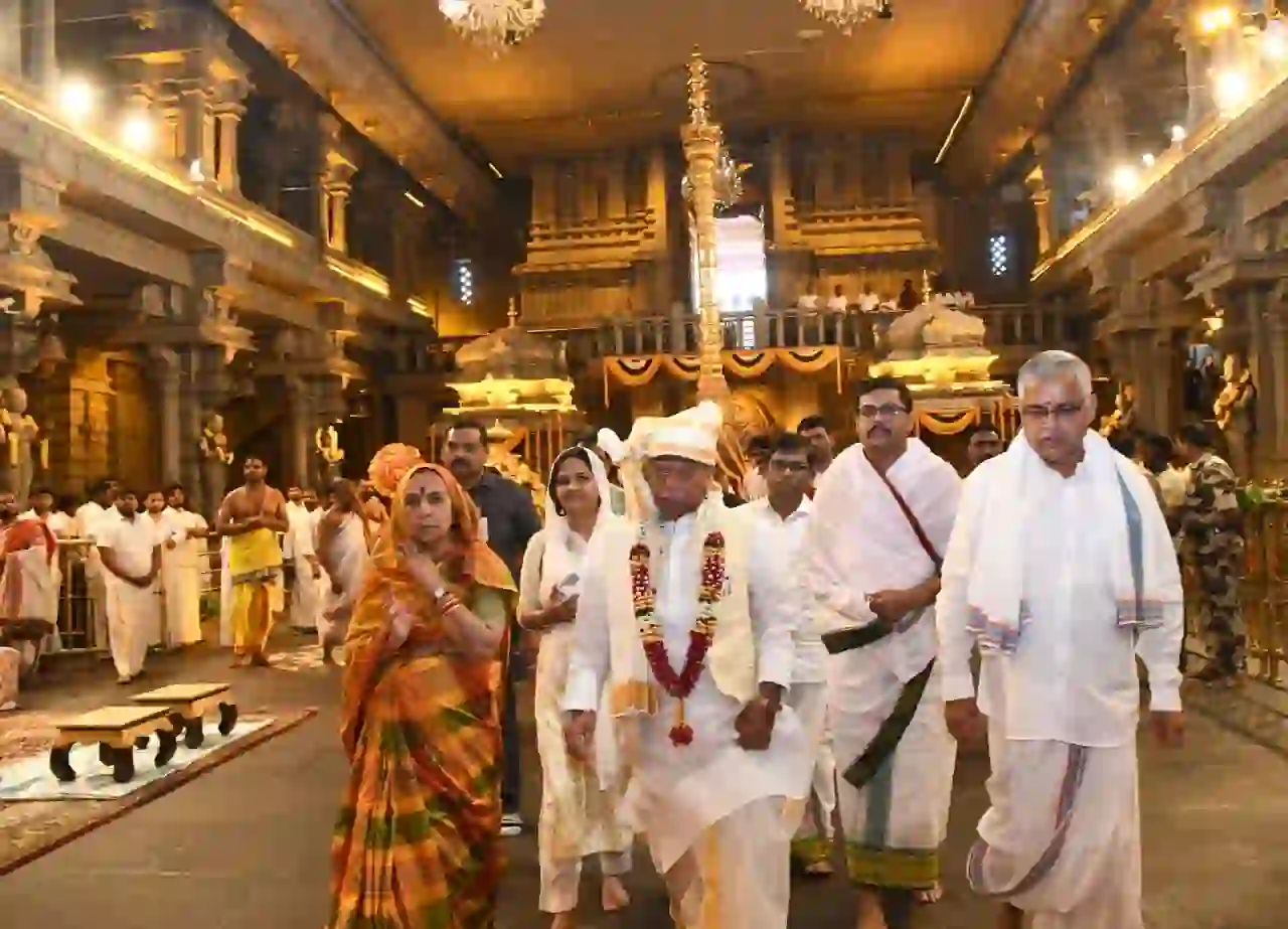 राज्यपाल ने लक्ष्मीनरसिम्हास्वामी पुण्यक्षेत्र का किया दर्शन