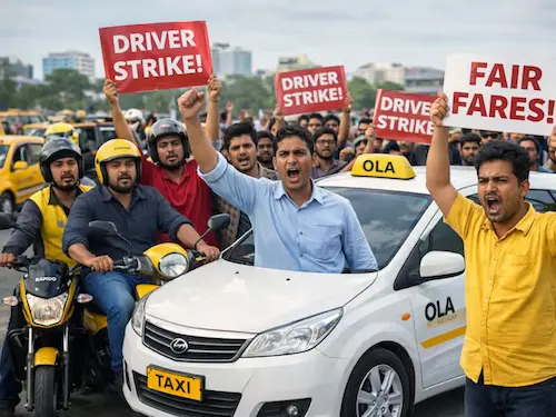 दिल्ली-एनसीआर में टैक्सी स्ट्राइक