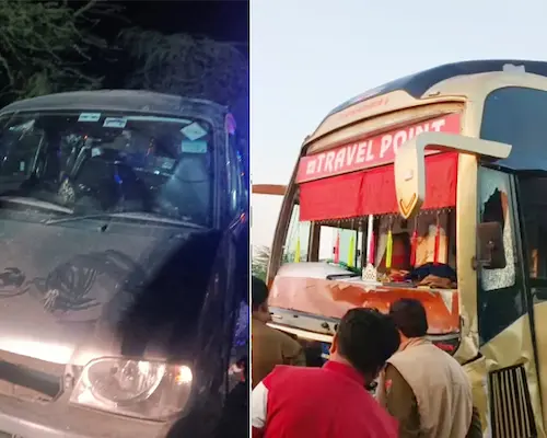 UP- यमुना एक्सप्रेसवे पर भीषण सड़क हादसा, बस की टक्कर से 6 की मौत, 13 घायल