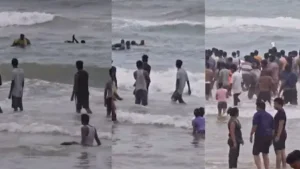 समुद्र में नहाते समय लहर में बह गए दो पर्यटक, हुई मौत