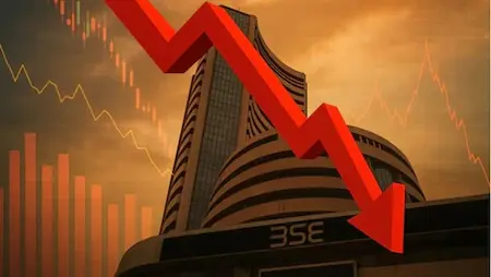 Sensex : सेंसेक्स 1,500 अंक गिरकर 78,700 पर आया