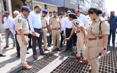 शेख़पेट से मासाब टैंक तक मॉडल कॉरिडोर विकास हेतु निरीक्षण