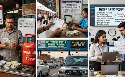 15 Major Changes: 1 अप्रैल से 15 बड़े बदलाव