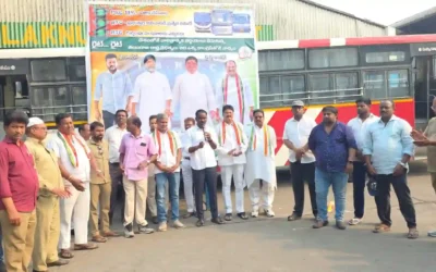 Congress : आरटीसी कर्मियों के साथ कांग्रेस का उत्सव, सरकार के फैसलों का स्वागत