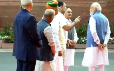 National- मोदी-राहुल आमने-सामने, संसद परिसर की मुलाकात का वीडियो वायरल