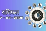 Today Rasifal : राशिफल – 27 अप्रैल 2026 Horoscope in Hindi