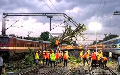 Weather- पटना-दिल्ली रूट पर आंधी का असर, ट्रैक पर पेड़ गिरने से ट्रेनें प्रभावित