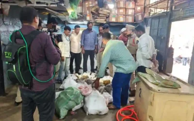 भेड़-बकरी का 12 टन सड़ा मांस बरामद, एक गिरफ्तार