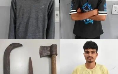 धारदार हथियार से हमला करने वाले तीन आरोपी गिरफ्तार