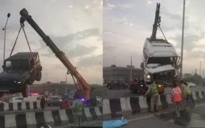 Ghaziabad : दिल्ली-मेरठ एक्सप्रेसवे पर दर्दनाक हादसा